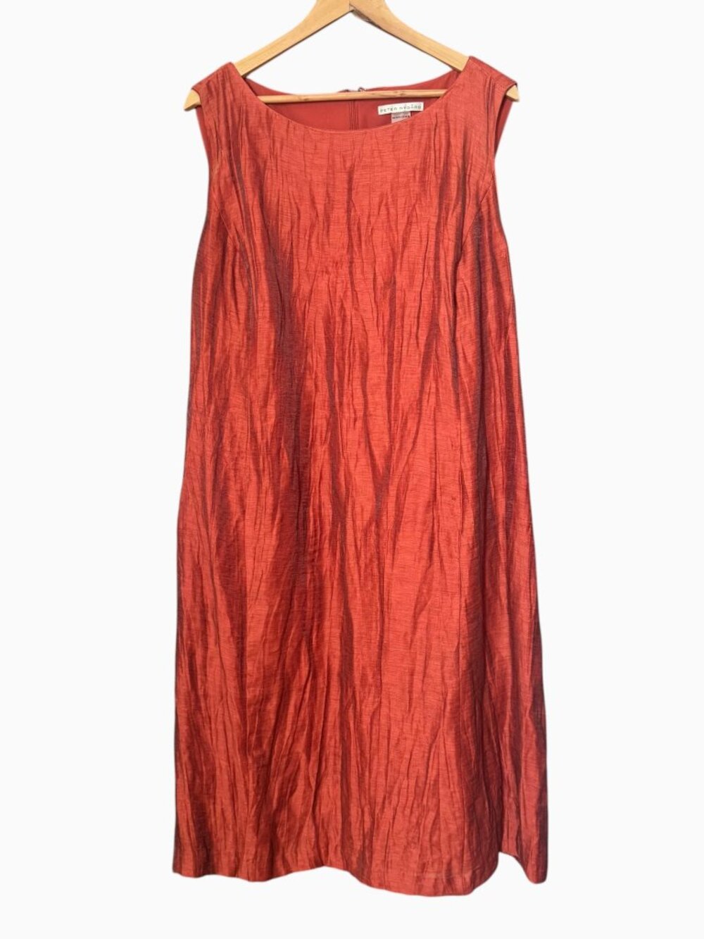 Peter Nygard Plus Size 22 Sleeveless Shift Dress Terracotta